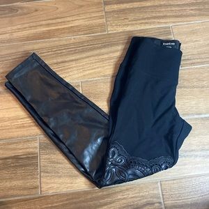 Bebe black pants‎ with faux leather